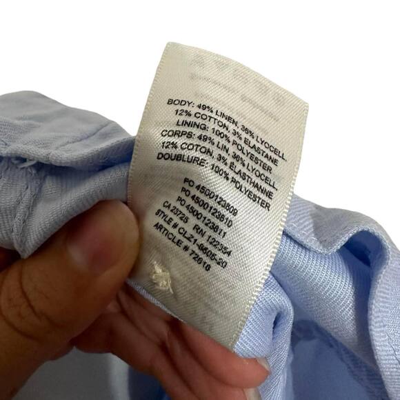 Babaton Aritzia Kofi Belted Button-Front‎ Sleeveless Apron Dress Blue Size 6 - Picture 6 of 7